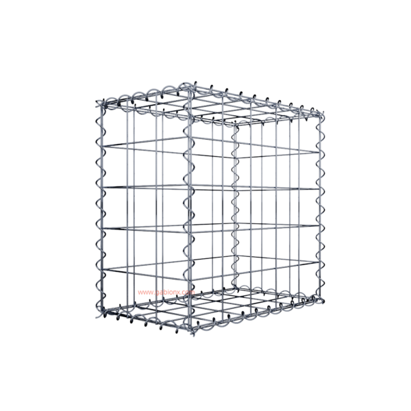 Gabion50 cm x 50 cm x 30 cm (L x H x D), mesh size 10 cm x 10 cm, spiral