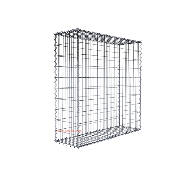 Gabion100 cm x 100 cm x 30 cm (L x H x D), mesh size 5 cm x 10 cm, spiral