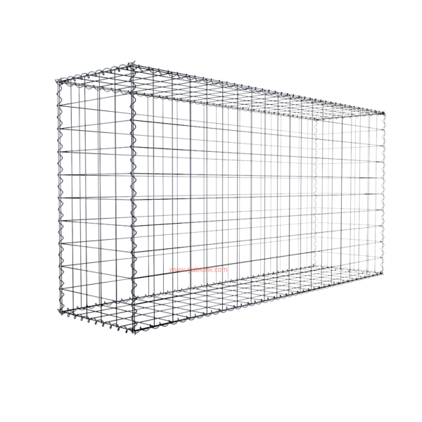 Gabion200 cm x 100 cm x 50 cm (L x H x D), mesh size 10 cm x 10 cm, spiral