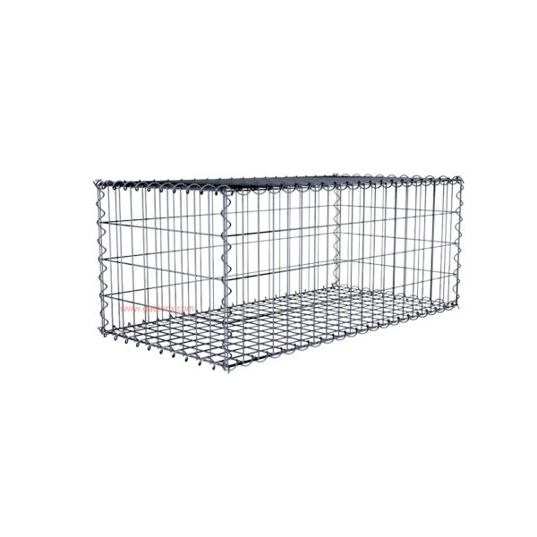 Gabion100 cm x 40 cm x 50 cm (L x H x D), mesh size 5 cm x 10 cm, spiral