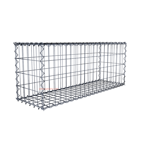 Gabion100 cm x 40 cm x 30 cm (L x H x D), mesh size 5 cm x 10 cm, spiral