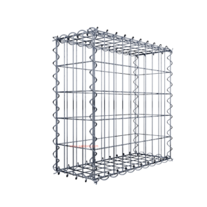 Gabion50 cm x 50 cm x 20 cm (L x H x D), mesh size 5 cm x 10 cm, spiral