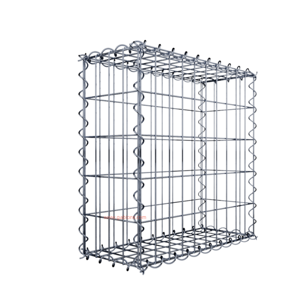 Gabion50 cm x 50 cm x 20 cm (L x H x D), mesh size 5 cm x 10 cm, spiral