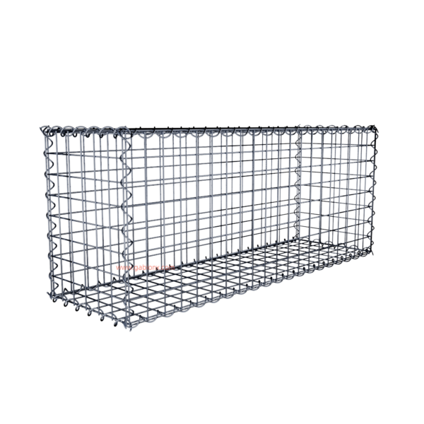 Gabion100 cm x 40 cm x 30 cm (L x H x D), mesh size 5 cm x 5 cm, spiral