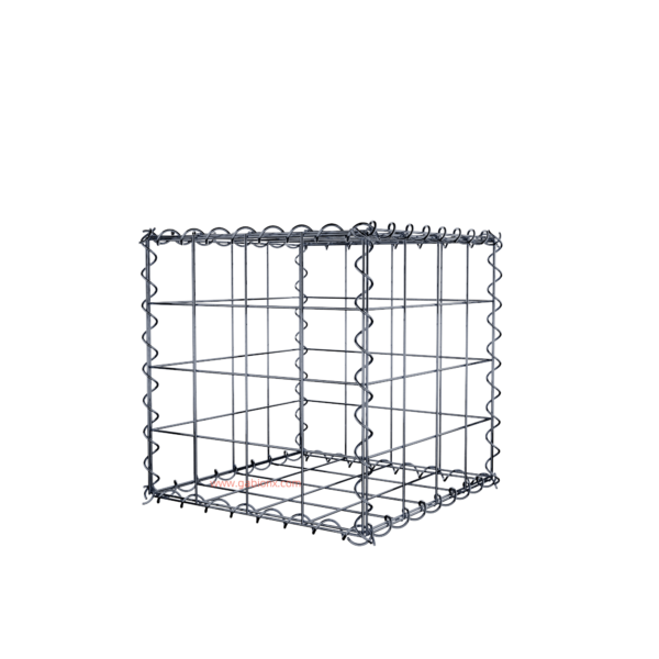 Gabion40 cm x 40 cm x 40 cm (L x H x D), mesh size 10 cm x 10 cm, spiral