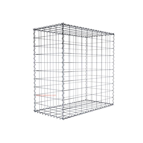 Gabion100 cm x 100 cm x 50 cm (L x H x D), mesh size 10 cm x 10 cm, spiral