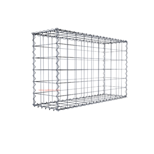 Gabion100 cm x 60 cm x 30 cm (L x H x D), mesh size 10 cm x 10 cm, spiral