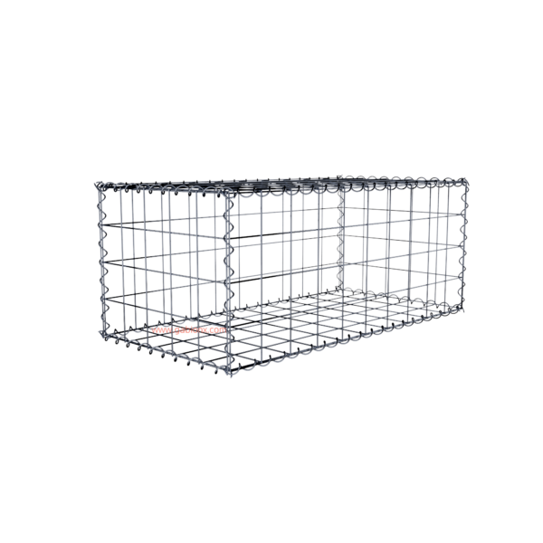 Gabion100 cm x 40 cm x 50 cm (L x H x D), mesh size 10 cm x 10 cm, spiral