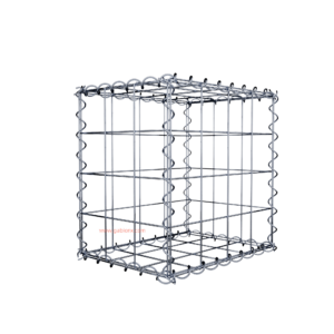 Gabion40 cm x 40 cm x 30 cm (L x H x D), mesh size 10 cm x 10 cm, spiral