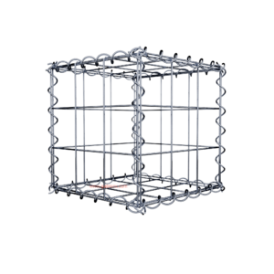 Gabion30 cm x 30 cm x 30 cm (L x H x D), mesh size 10 cm x 10 cm, spiral