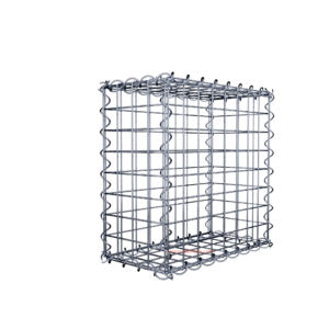 Gabion40 cm x 40 cm x 20 cm (L x H x D), mesh size 5 cm x 5 cm, spiral