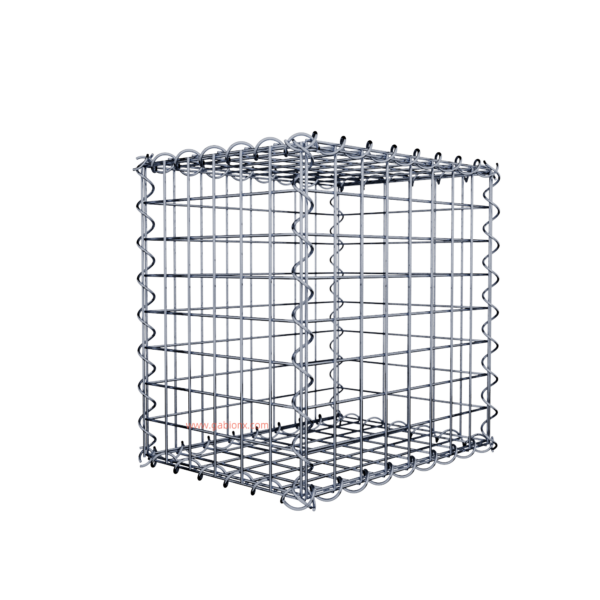 Gabion40 cm x 40 cm x 30 cm (L x H x D), mesh size 5 cm x 5 cm, spiral
