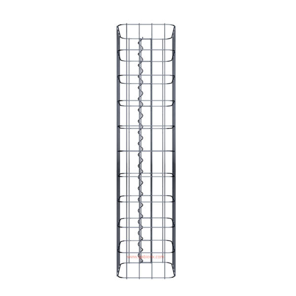 Gabion column, square, 20 cm x 20 cm, 100cm height, MW 5 cm x 10 cm
